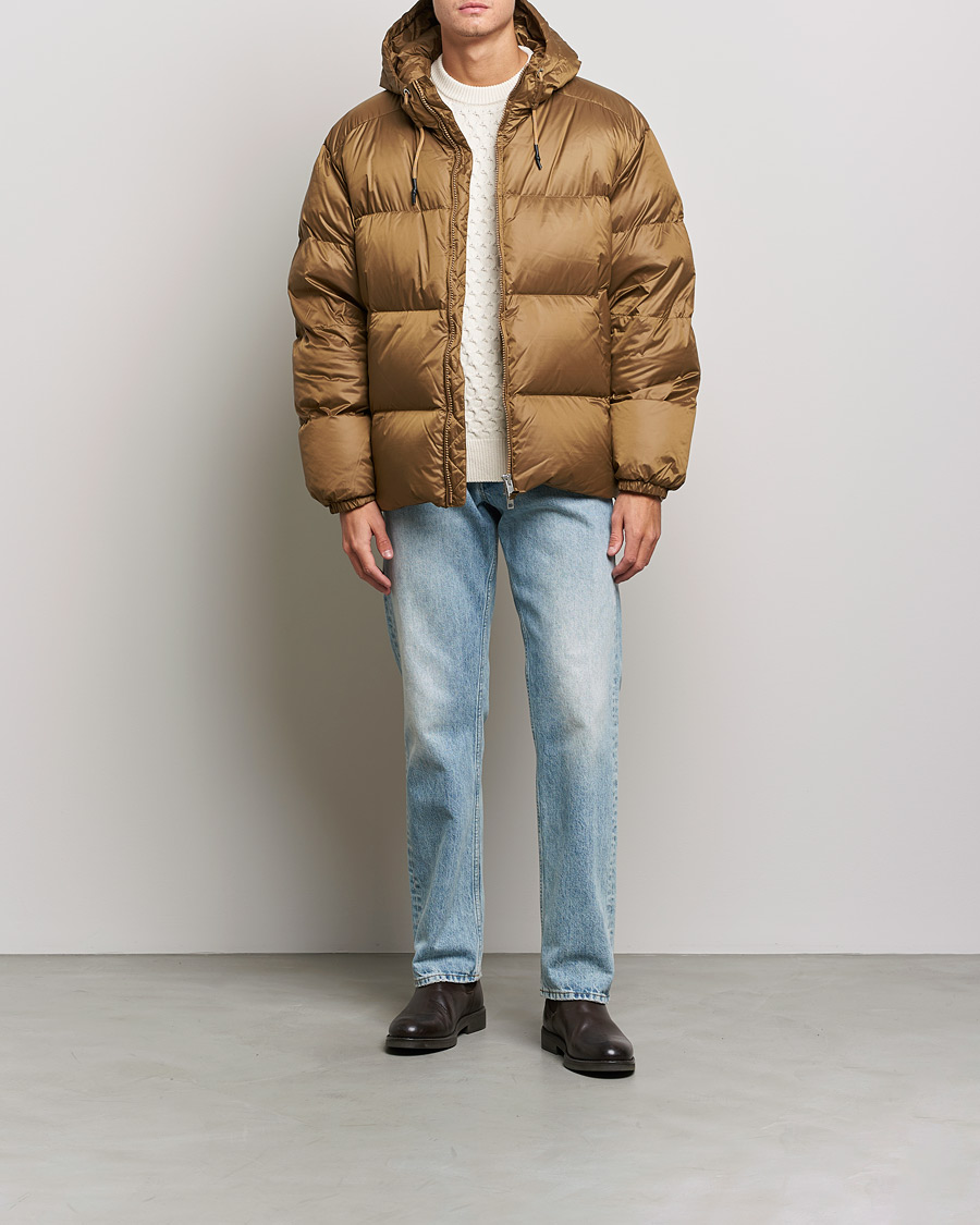 Homme | Manteaux Et Vestes | GANT | Shiny Puffer Hooded Jacket Toffee Beige