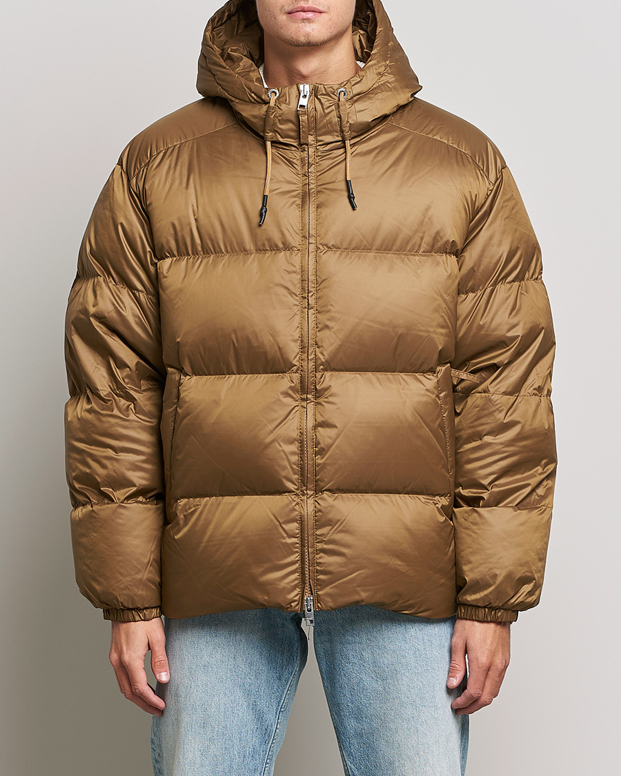 Homme | Manteaux Et Vestes | GANT | Shiny Puffer Hooded Jacket Toffee Beige