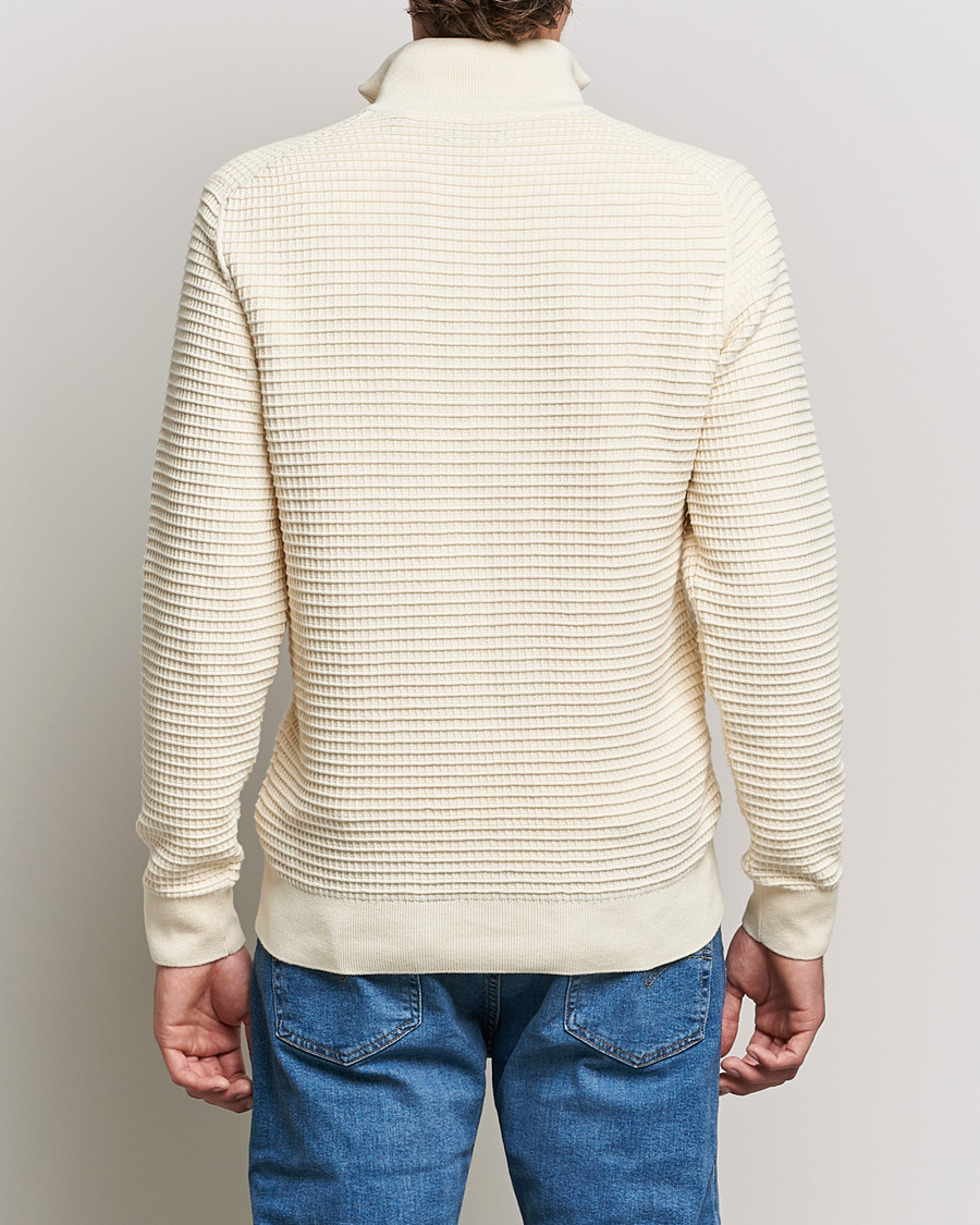 Homme | Pulls Et Tricots | GANT | Cotton Texture Half Zip Cream