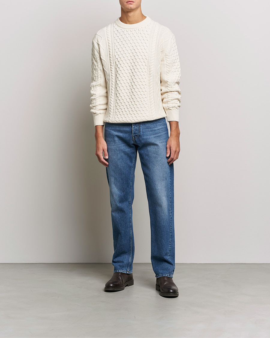 Homme | Pulls Et Tricots | GANT | Aran Structured Knitted Sweater Cream