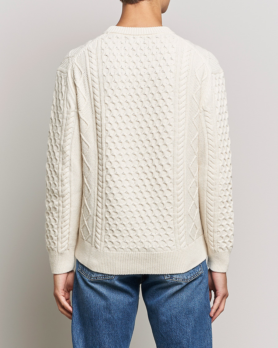 Homme | Pulls Et Tricots | GANT | Aran Structured Knitted Sweater Cream