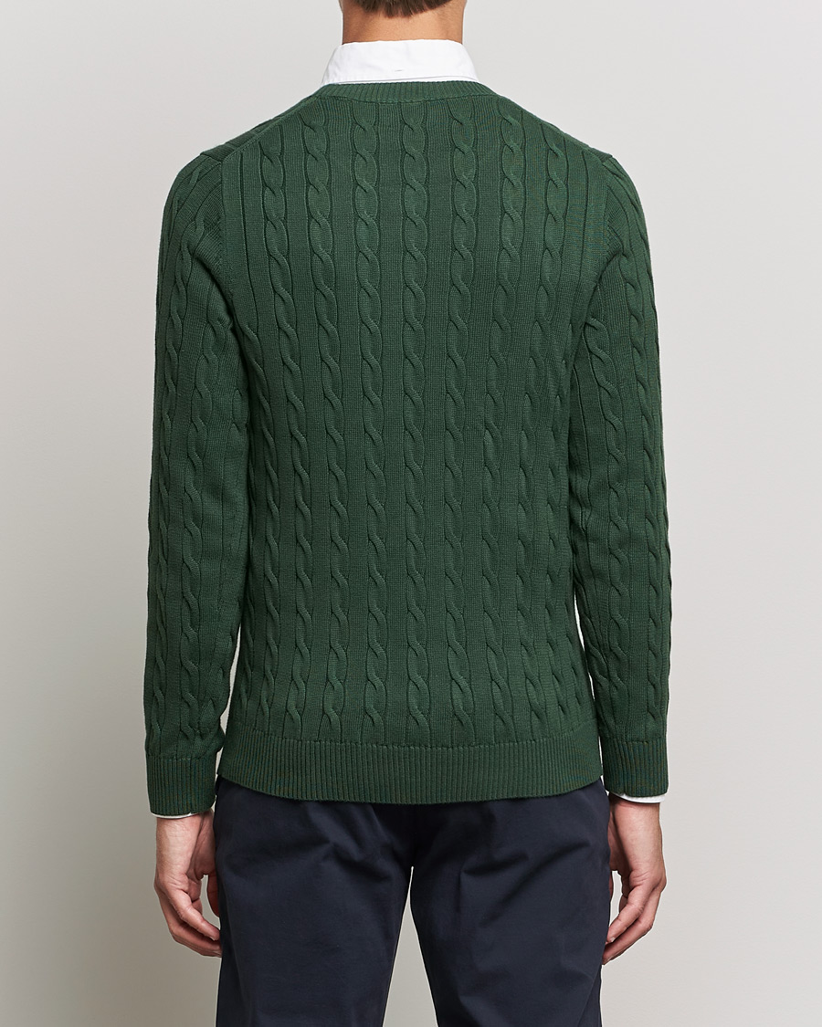 Homme | Pulls Et Tricots | GANT | Cotton Cable Crew Neck Pullover Storm Green