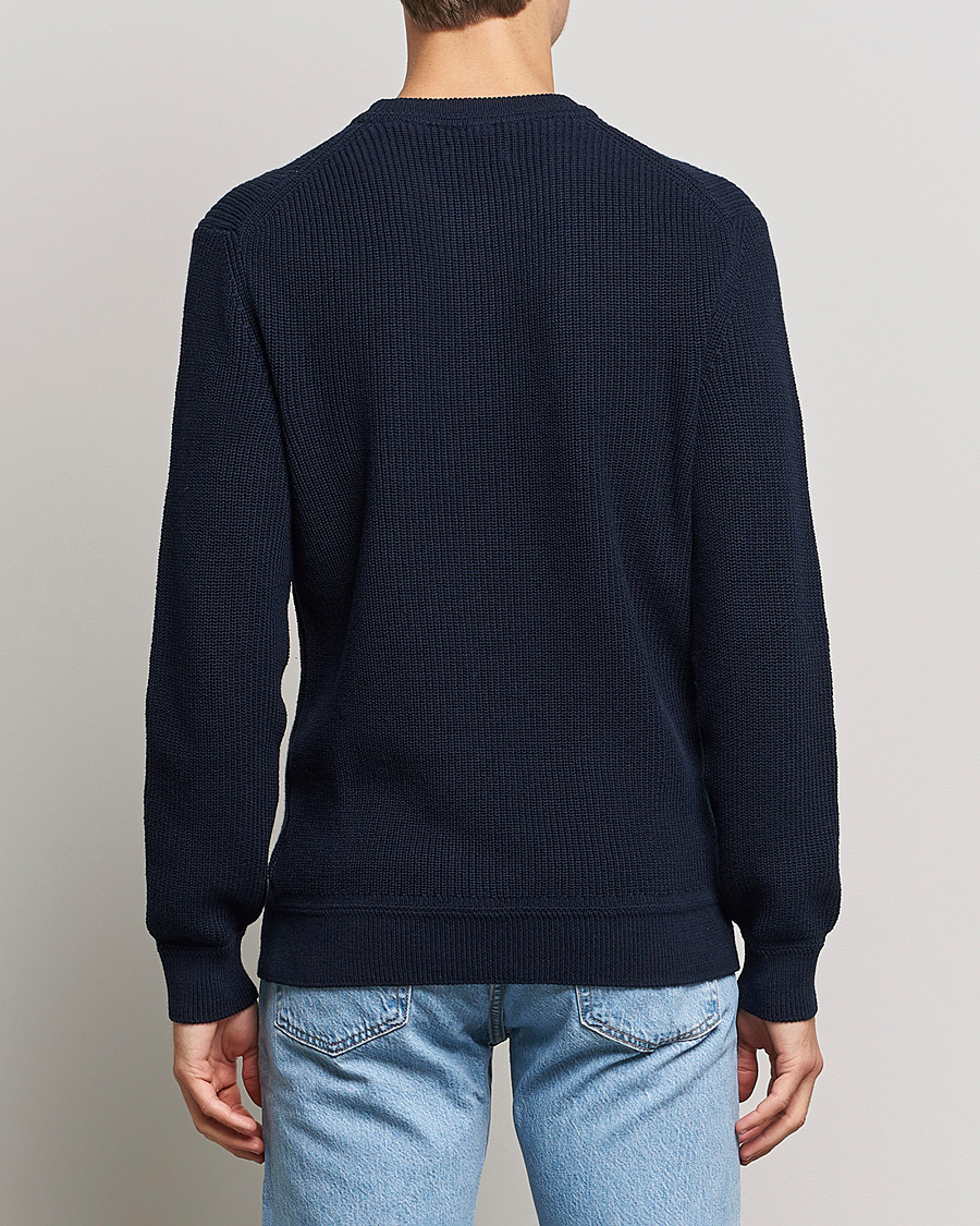 Homme | Pulls Et Tricots | GANT | Cotton/Wool Ribbed Sweater Evening Blue