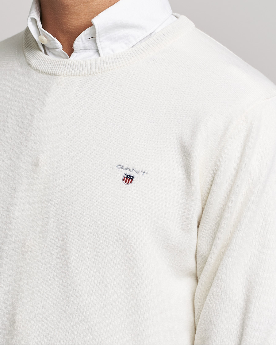 Homme | Pulls Et Tricots | GANT | Lambswool Crew Neck Pullover Cream