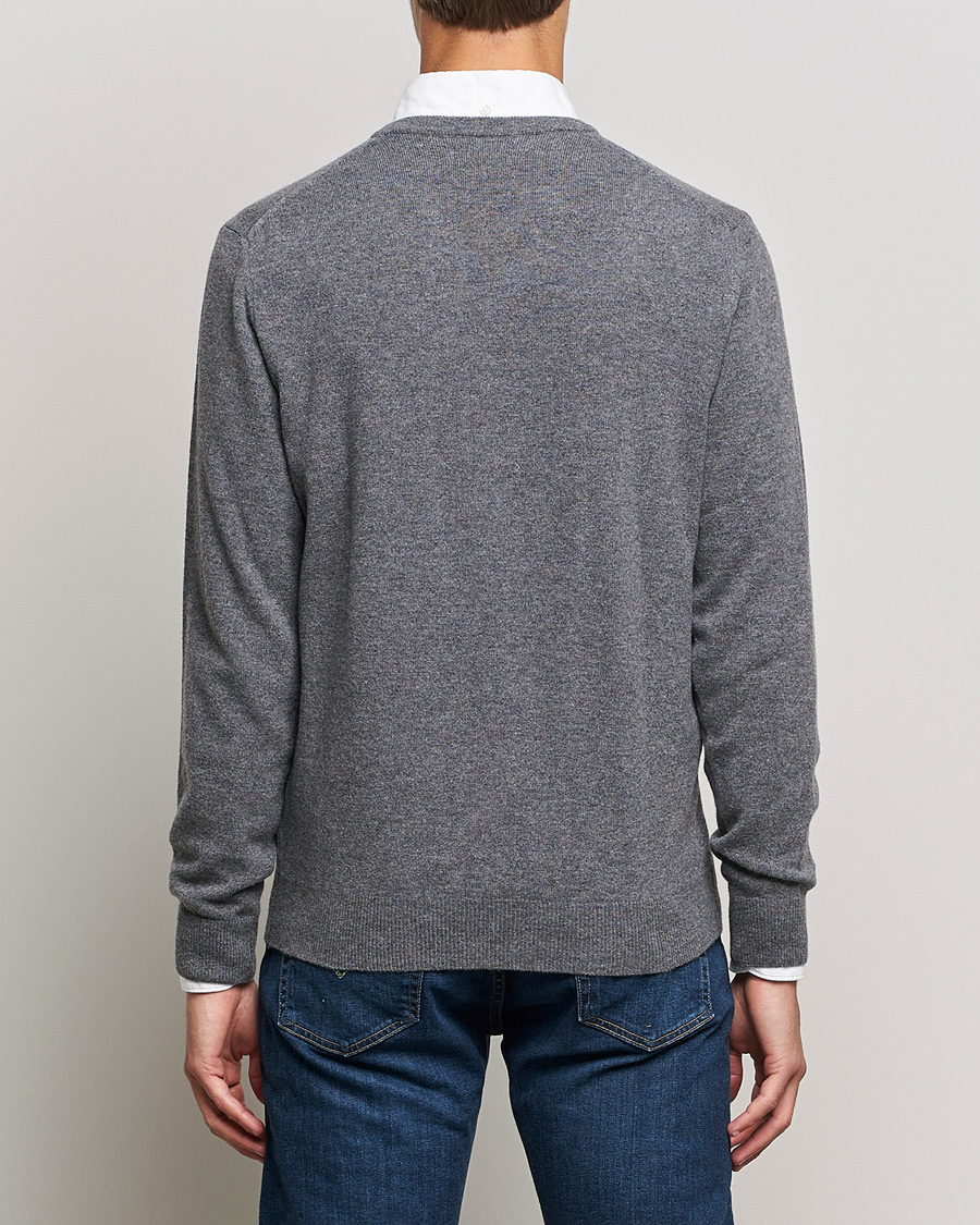 Homme | Pulls Et Tricots | GANT | Lambswool V-Neck Pullover Dark Grey Melange
