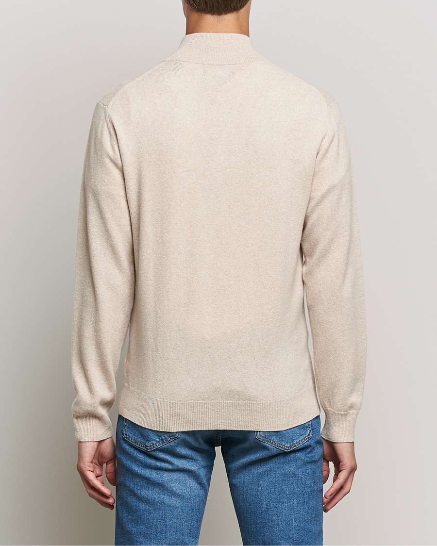 Homme | Pulls Et Tricots | GANT | Lambswool Half Zip Dark Sand Melange