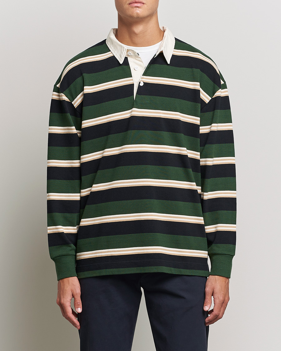Homme | Pulls Et Tricots | GANT | Archive Striped Heavy Rugger Storm Green