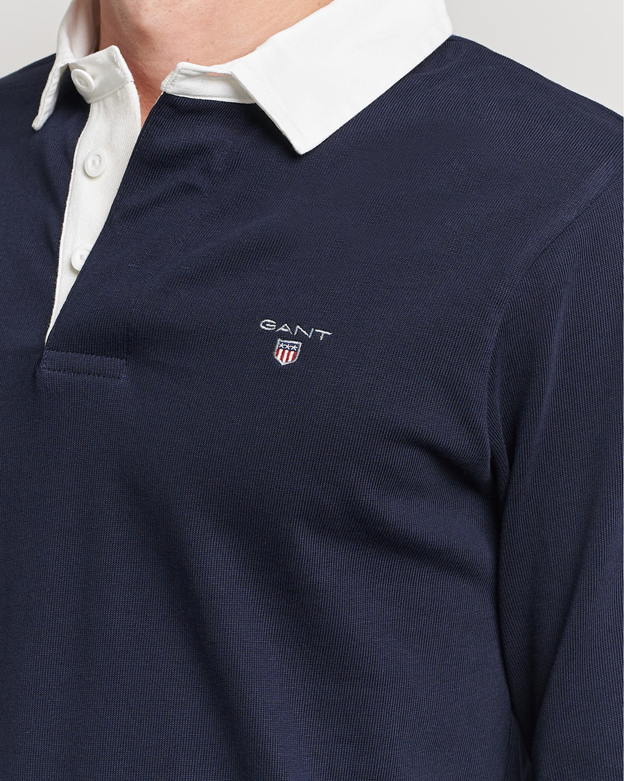 Homme | Pulls Et Tricots | GANT | Original Solid Heavy Rugger Evening Blue