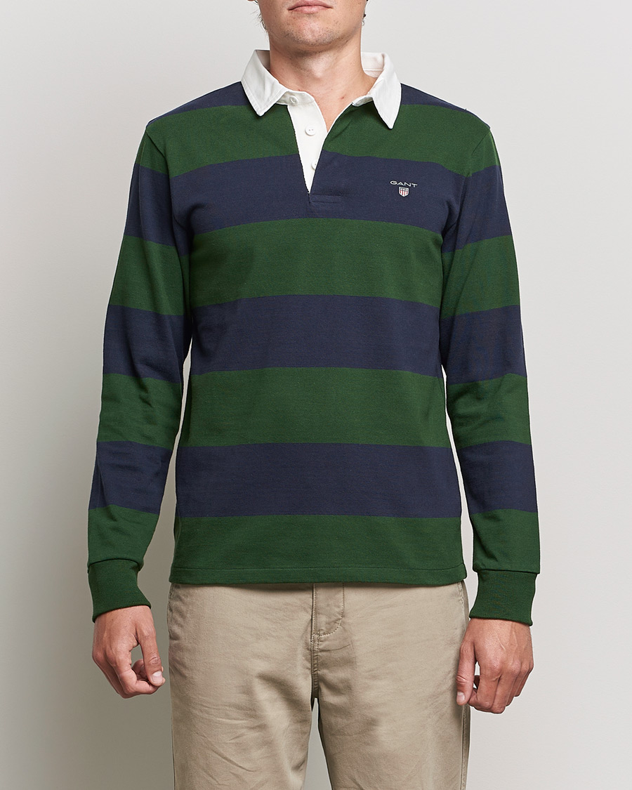 Homme | Pulls Et Tricots | GANT | Original Barstripe Heavy Rugger Storm Green