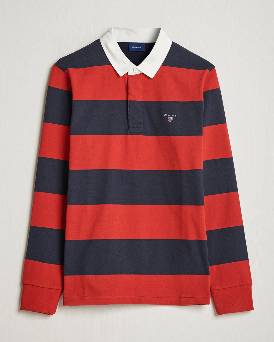 Homme | Pulls Et Tricots | GANT | Original Barstripe Heavy Rugger Ruby Red