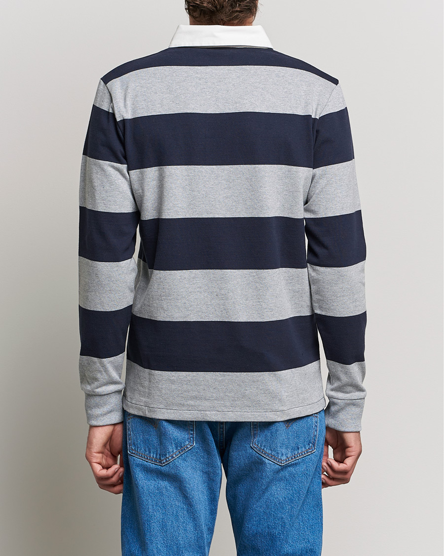 Homme | Pulls Et Tricots | GANT | Barstriped Heavy Rugger Grey Melange