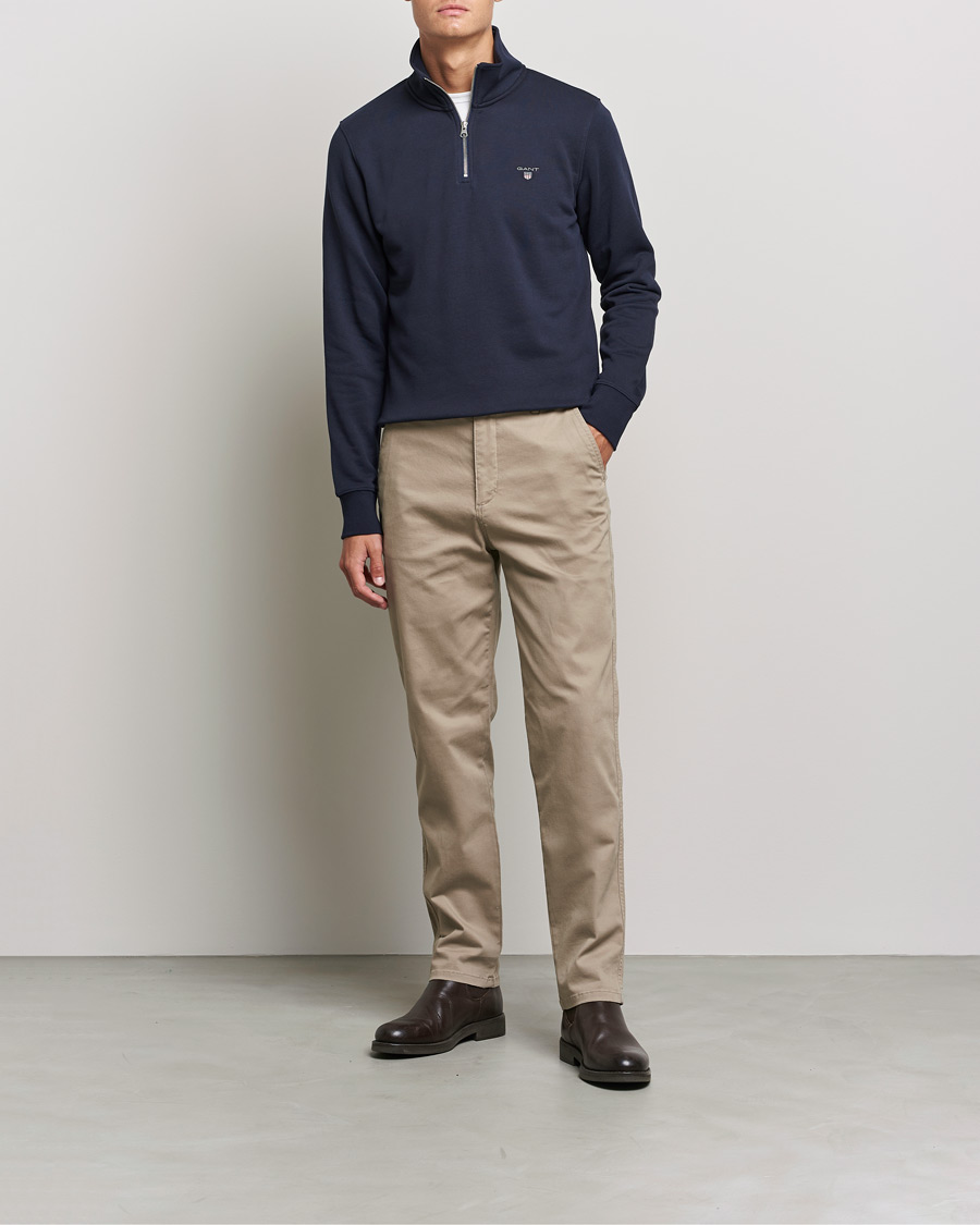 Homme | Pulls Et Tricots | GANT | Original Half Zip Sweater Evening Blue