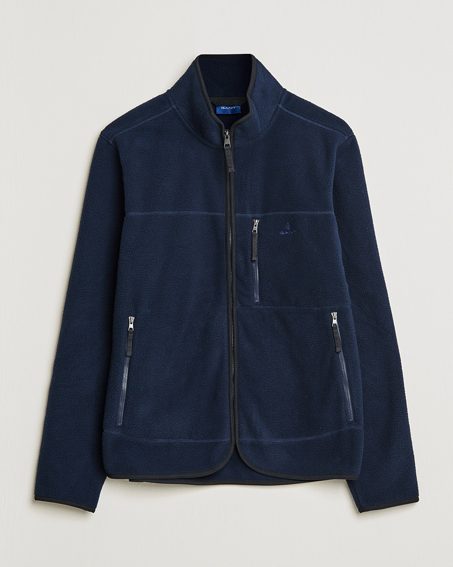 Homme | Pulls Et Tricots | GANT | Sherpa Fleece Full Zip Evening Blue