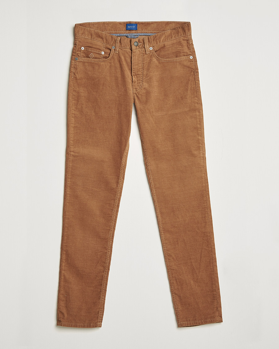 Homme | Pantalons | GANT | Hayes Cord Jeans Roasted Walnut