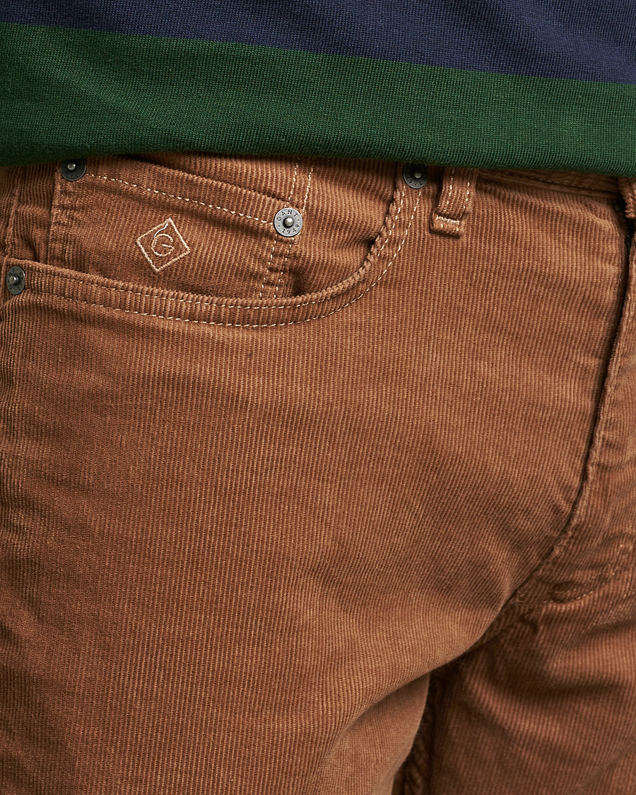 Homme | Pantalons | GANT | Hayes Cord Jeans Roasted Walnut