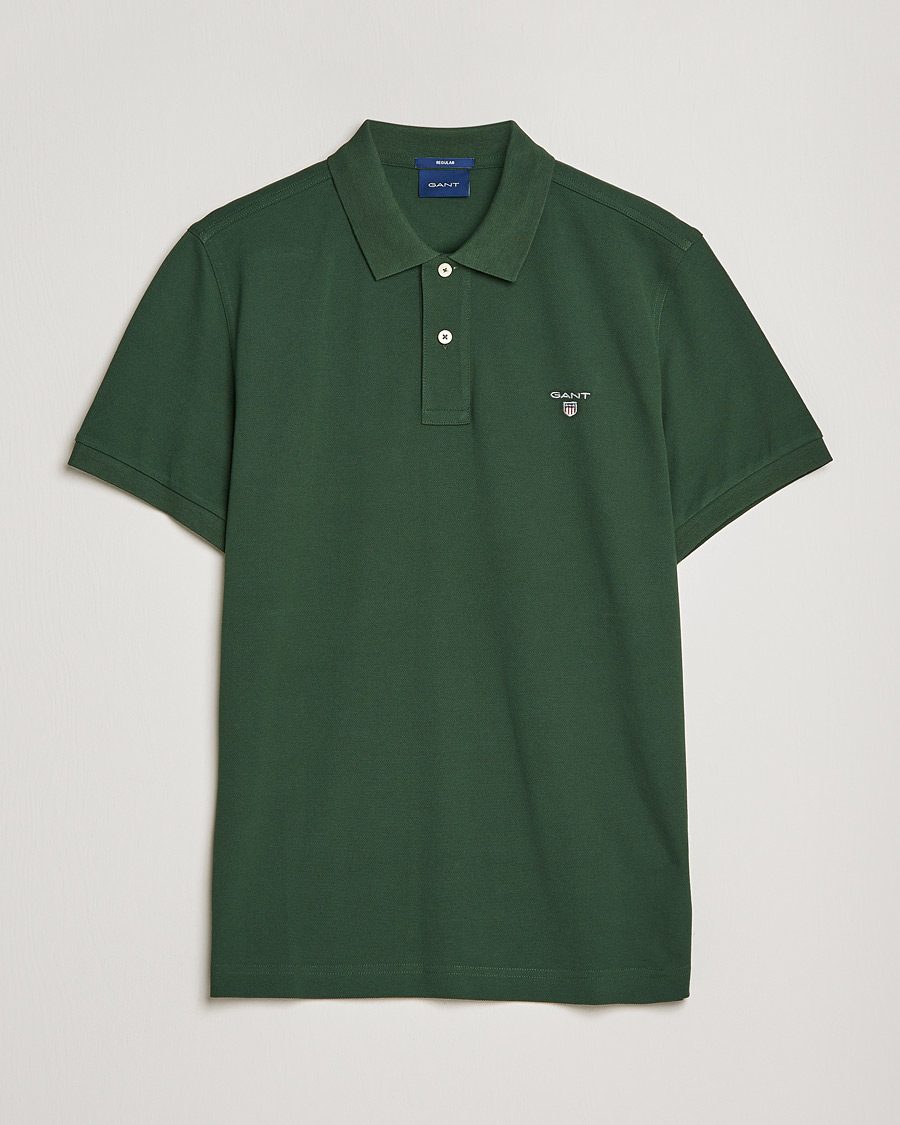 Homme | Polos | GANT | The Original Polo Storm Green