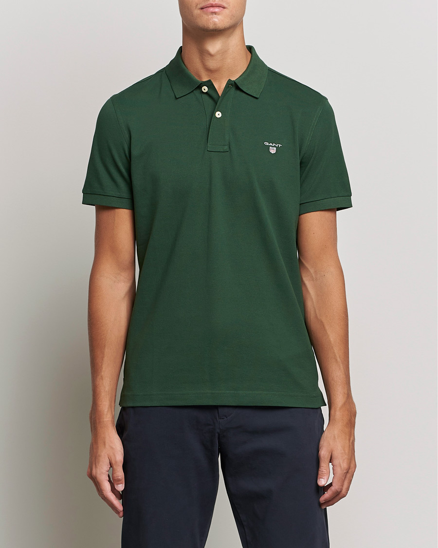 Homme | Polos | GANT | The Original Polo Storm Green