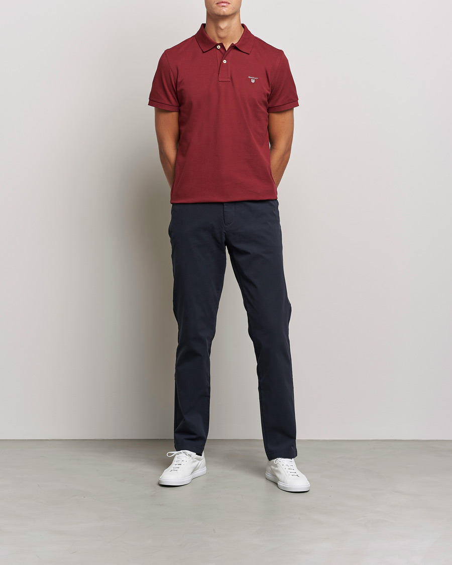 Homme | Polos | GANT | The Original Polo Plumped Red