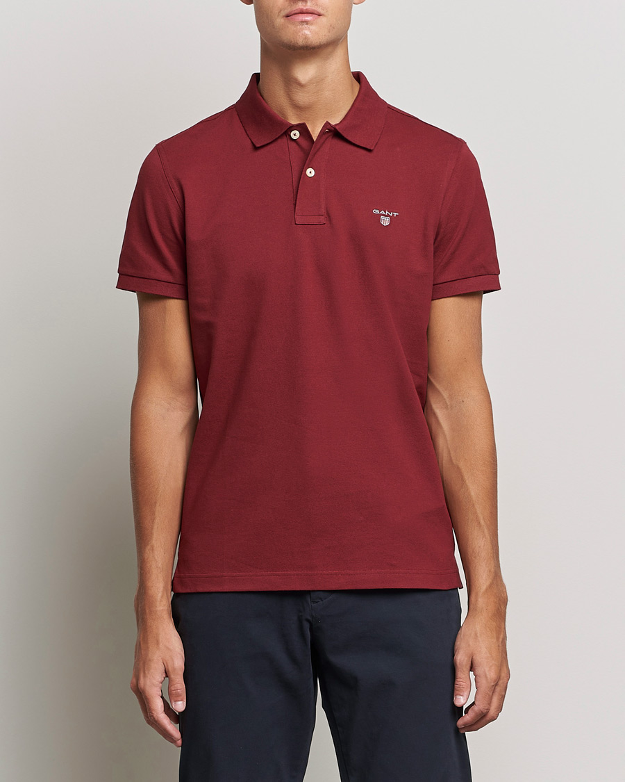 Homme | Polos | GANT | The Original Polo Plumped Red