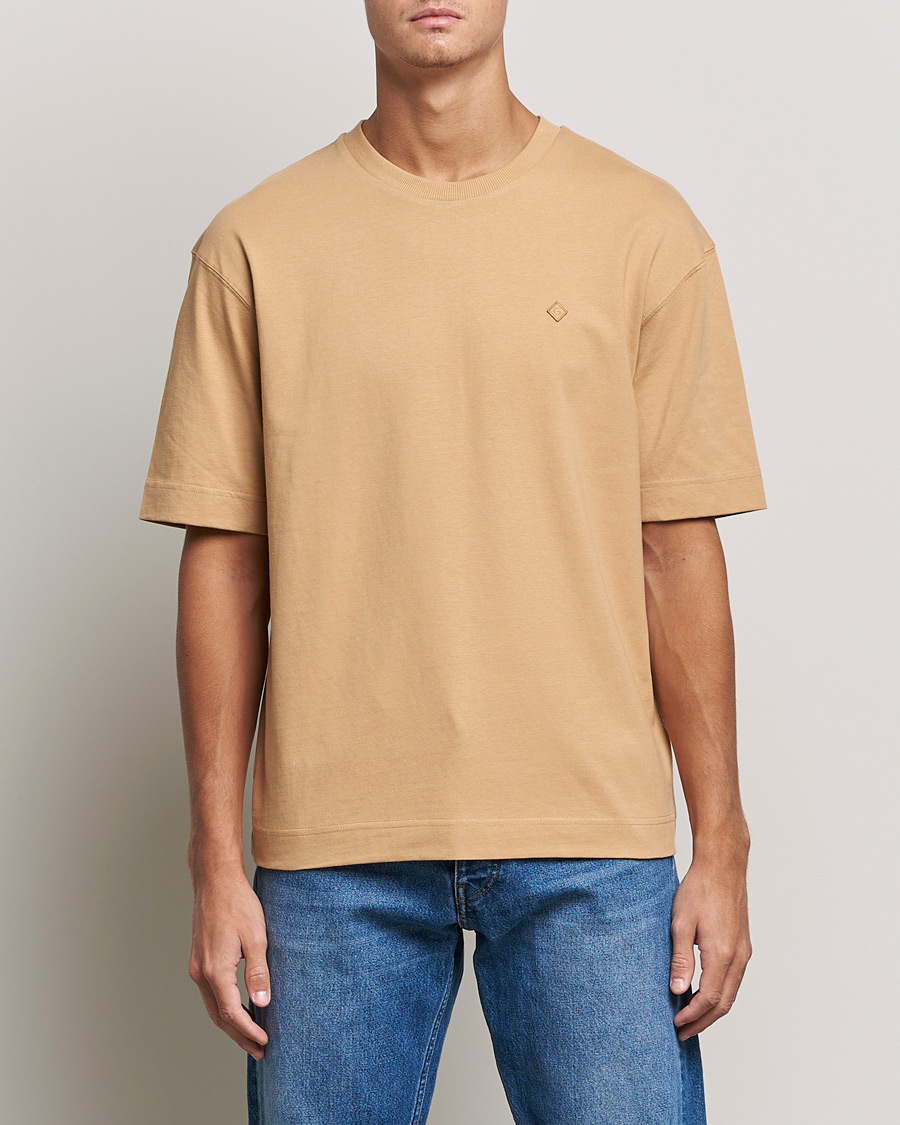 Homme | T-shirts | GANT | Icon Crew Neck T-shirt Toffee Beige