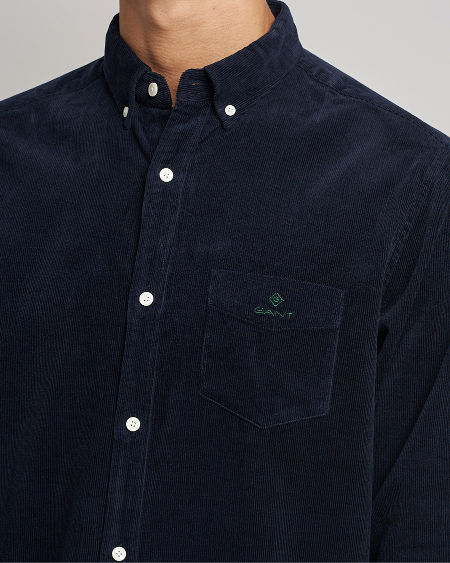 Homme | Chemises | GANT | Regular Fit Corduroy Shirt Evening Blue
