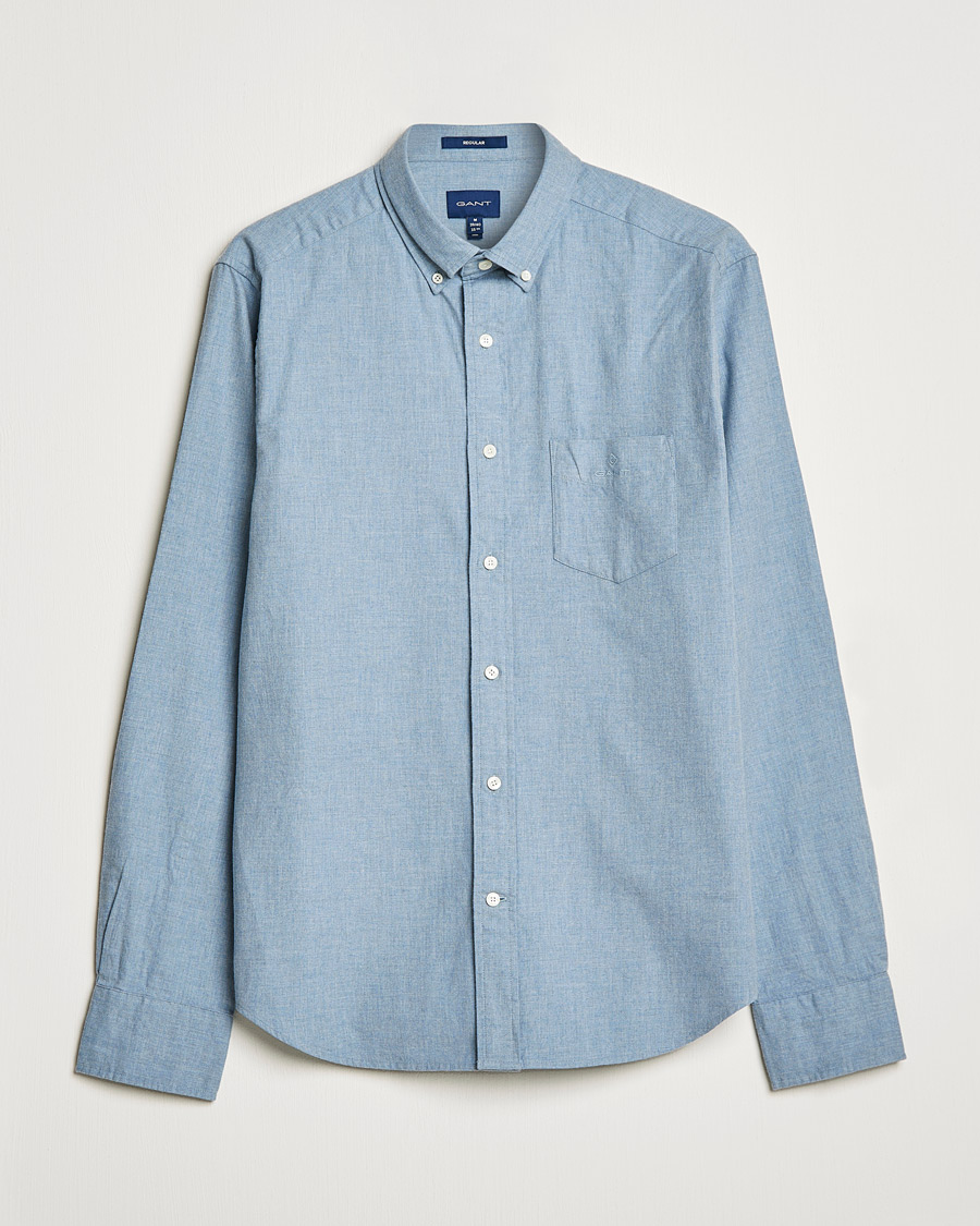 Homme | Chemises | GANT | Regular Fit Flannel Shirt Atlantic Sea