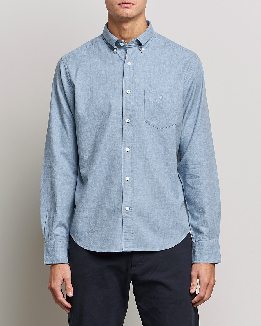 Homme | Chemises | GANT | Regular Fit Flannel Shirt Atlantic Sea