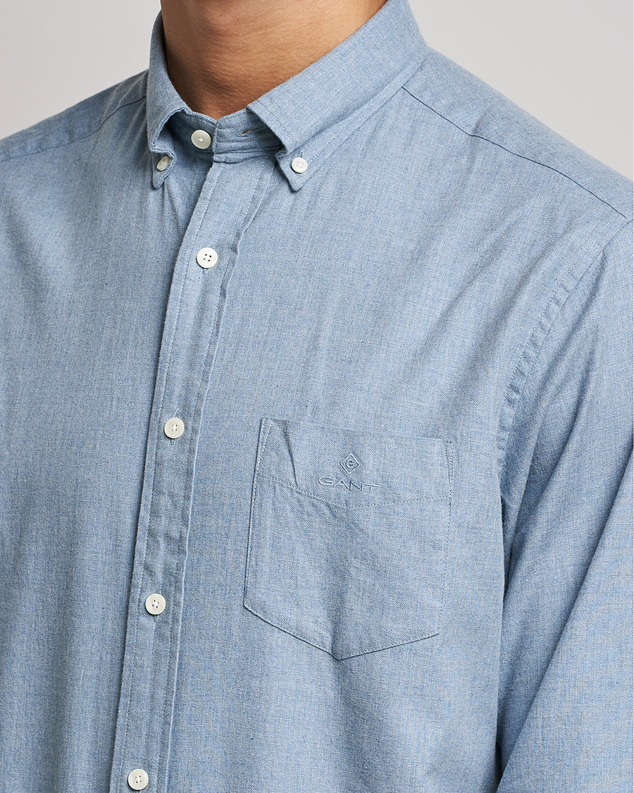 Homme | Chemises | GANT | Regular Fit Flannel Shirt Atlantic Sea
