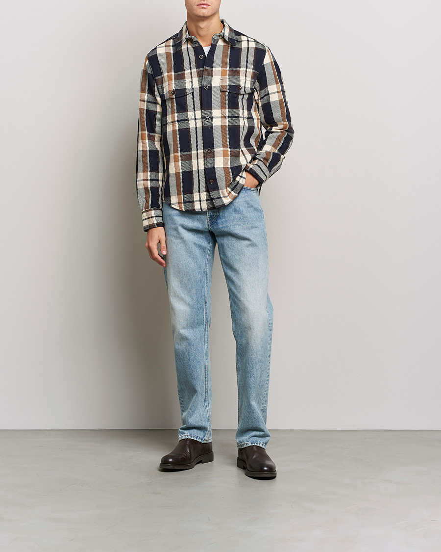 Homme | Chemises | GANT | Checked Overshirt Vintage Cream