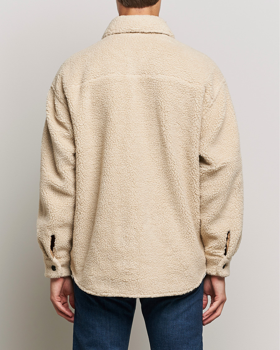 Homme | Chemises | GANT | Sherpa Fleece Overshirt Putty