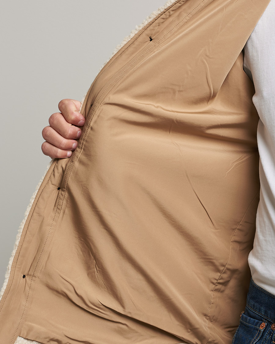 Homme | Chemises | GANT | Sherpa Fleece Overshirt Putty