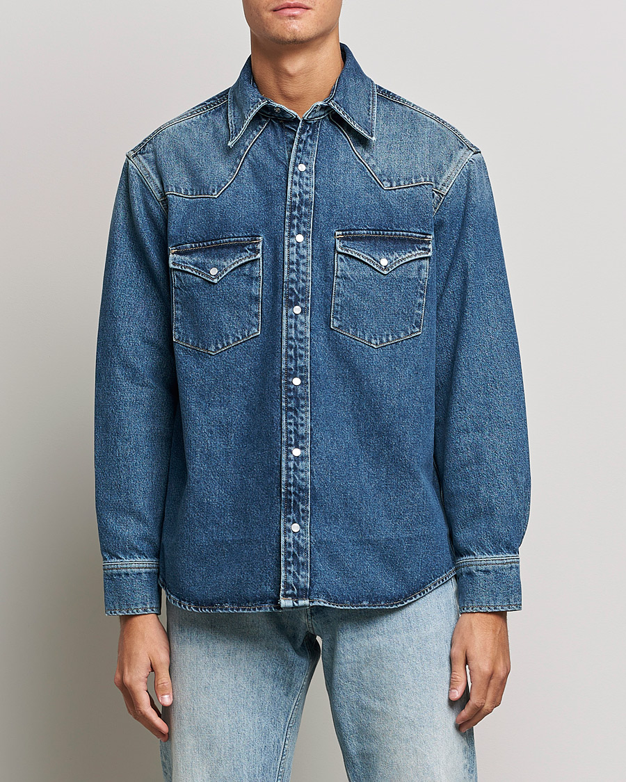 Homme | Chemises | GANT | Western Denim Shirt Vintageg Blue