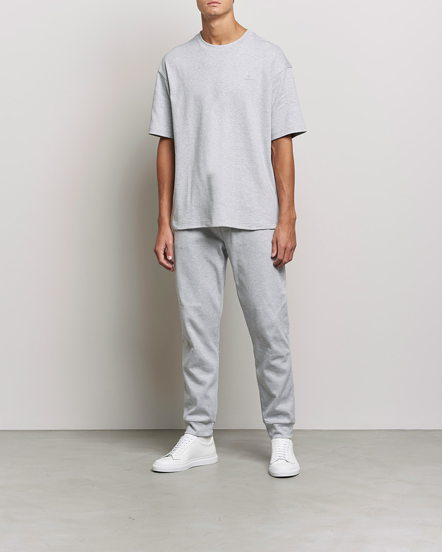 Homme | Peignoirs Et Pyjamas | GANT | Premium Loungewear Set Light Grey Melange