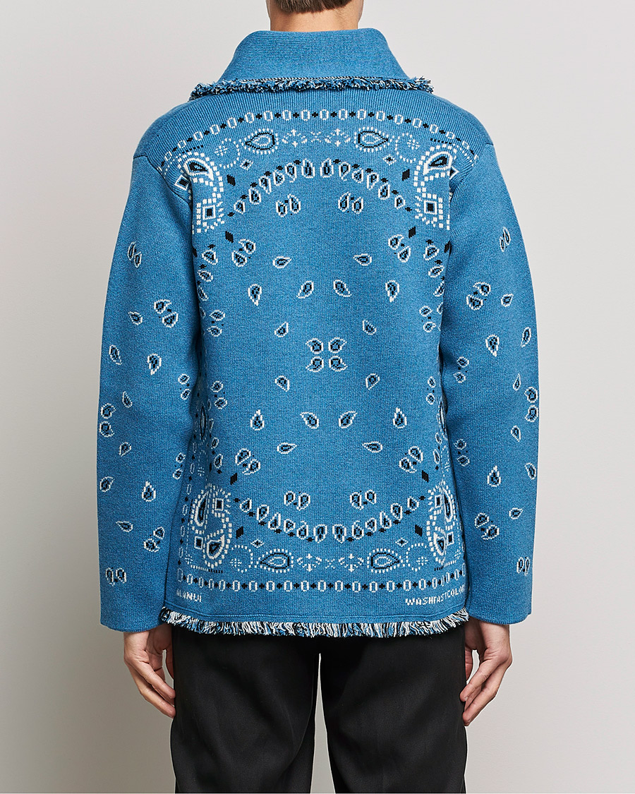 Homme | Pulls Et Tricots | Alanui | Icon Cashmere Jacquard Cardigan Cobalt Blue