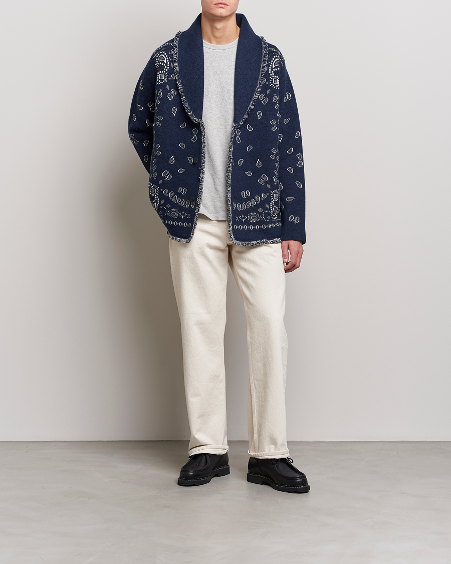Homme | Pulls Et Tricots | Alanui | Icon Cashmere Jacquard Cardigan Navy
