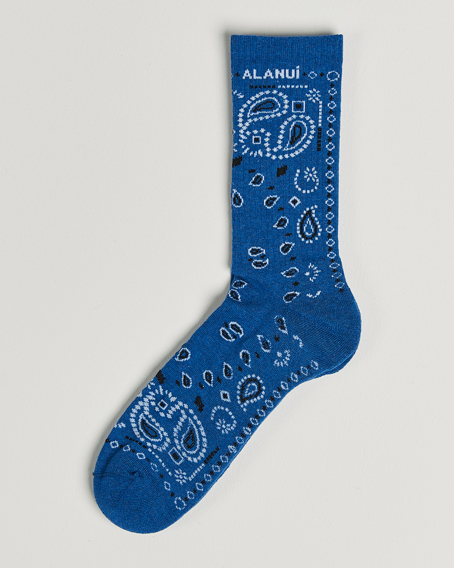 Homme | Sous-Vêtements Et Chaussettes | Alanui | Bandana Printed Socks Cobalt Blue
