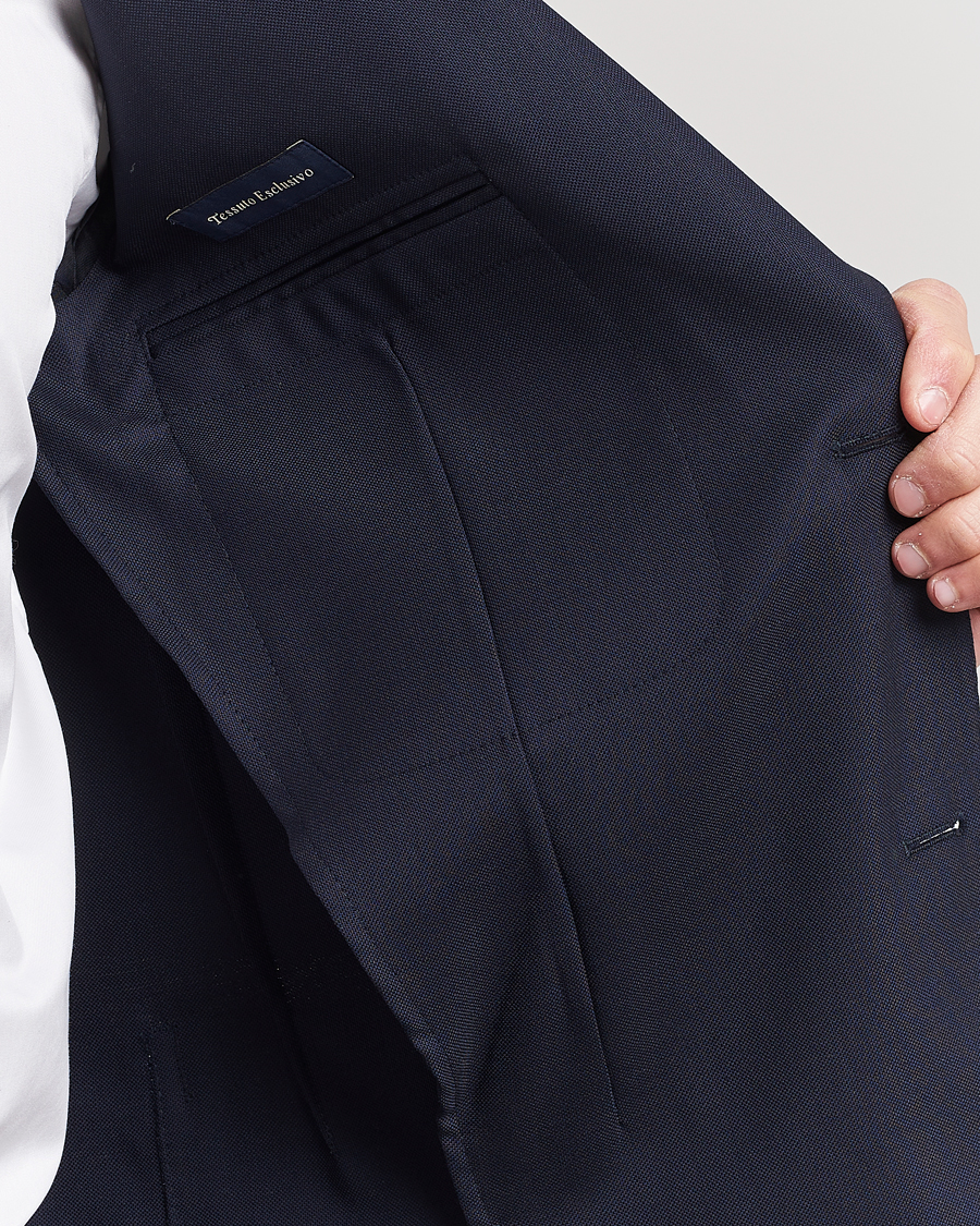 Homme | Blazers | Lardini | Patch Pocket Wool Blazer Navy