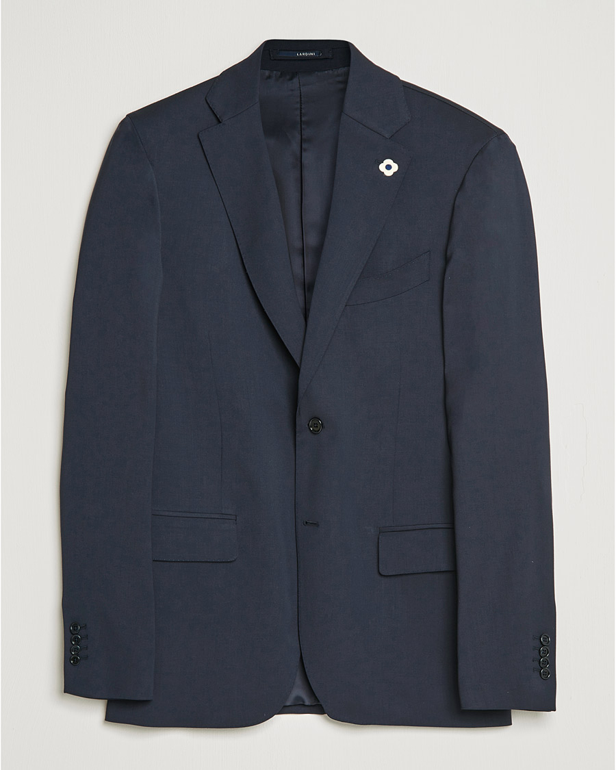 Homme | Blazers | Lardini | Two Button Wool Blazer Navy