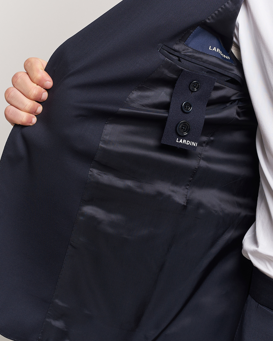Homme | Blazers | Lardini | Two Button Wool Blazer Navy