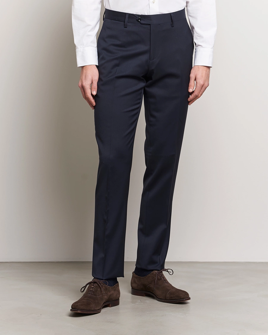 Homme | Pantalons De Costume | Lardini | Wool Trousers Navy