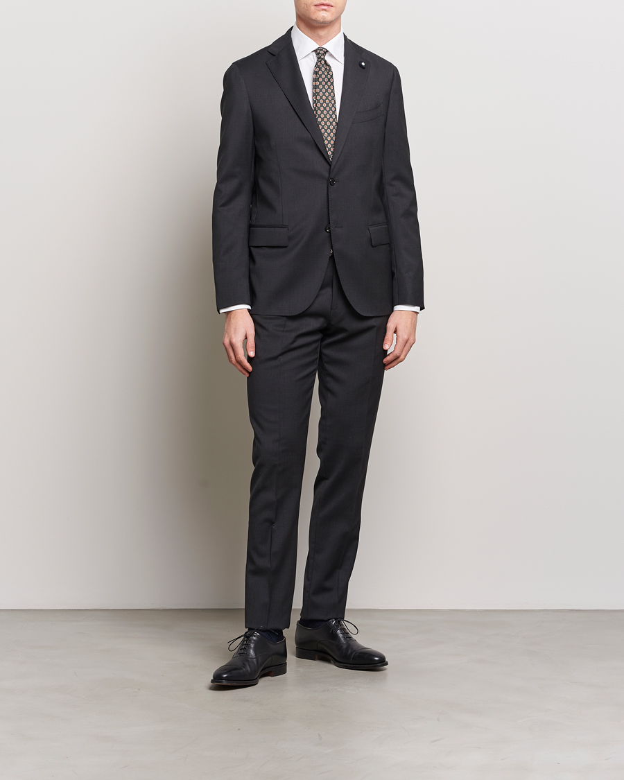 Homme | Pantalons | Lardini | Wool Trousers Grey