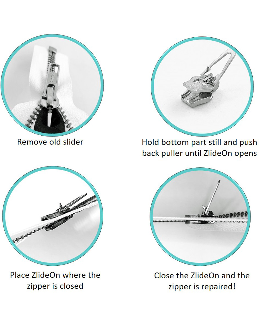 Men | ZlideOn | ZlideOn | Normal  Plastic & Metal Zipper Black XXS 