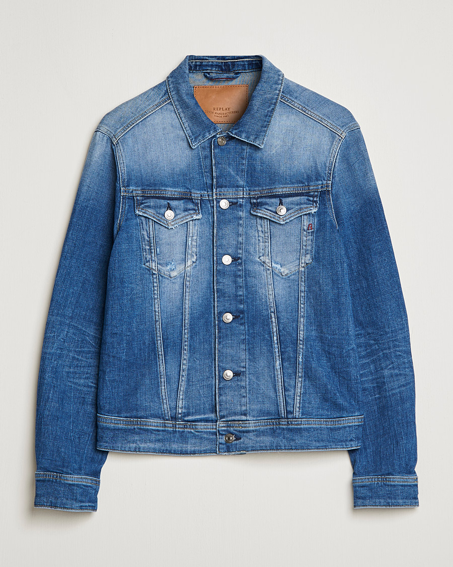 Homme | Manteaux Et Vestes | Replay | 5 Years Aged Denim Jacket Light Blue