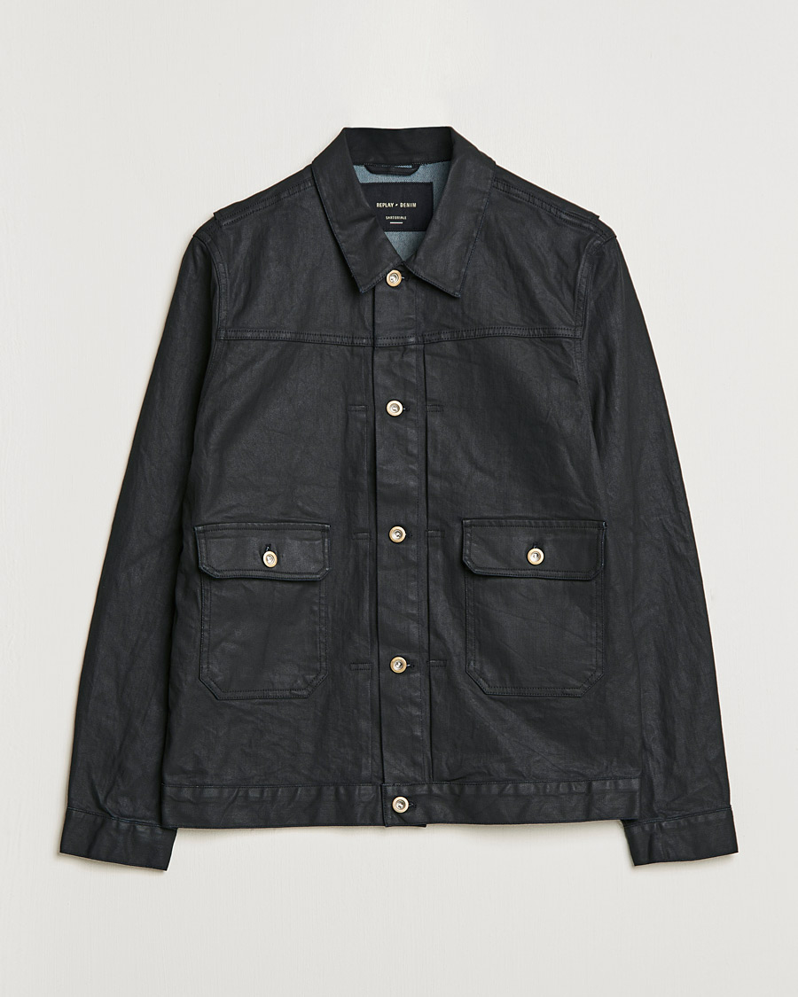 Homme | Manteaux Et Vestes | Replay | Sartoriale Coated Denim Jacket Black