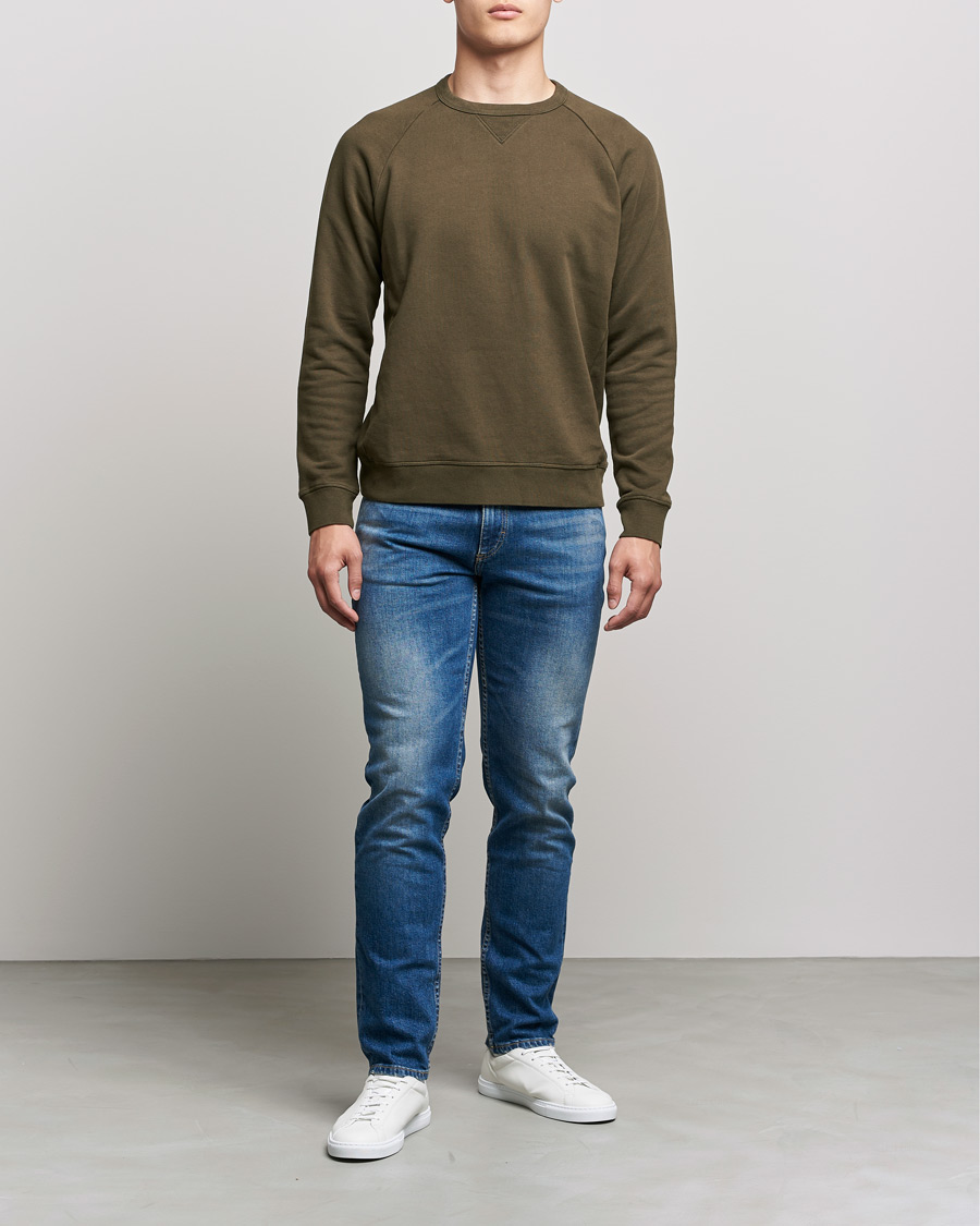 Homme | Pulls Et Tricots | Replay | Sartoriale Jersey Crew Neck Sweatshirt Military