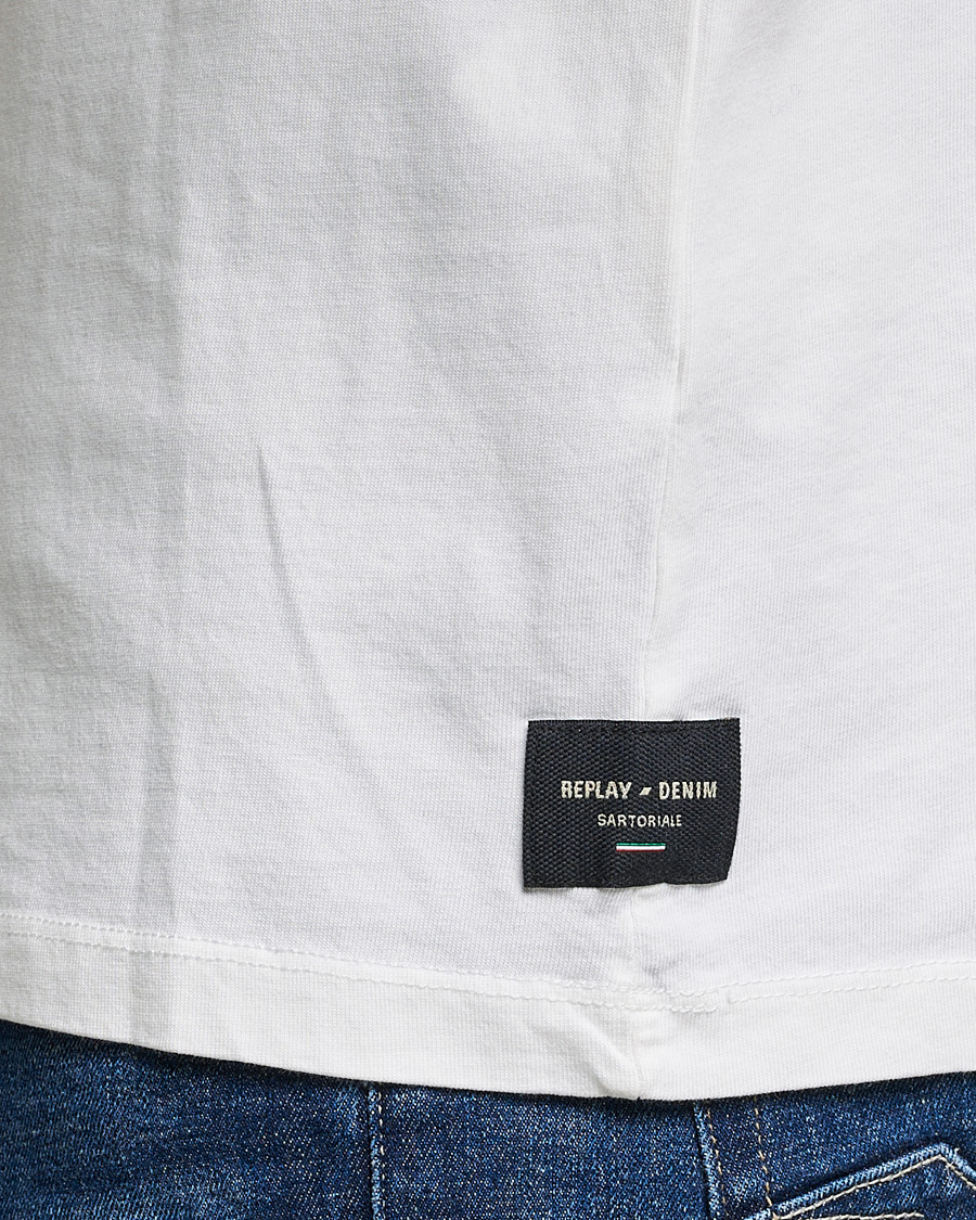 Homme | T-shirts | Replay | Sartoriale Heavy Crew Neck T-Shirt Chalk White