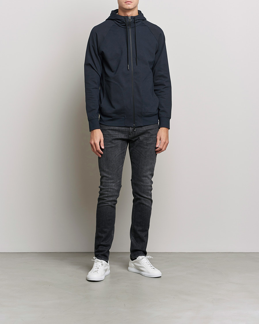 Homme | Pulls Et Tricots | Replay | Sartoriale Shiny Full Zip Hoodie Dark Blue
