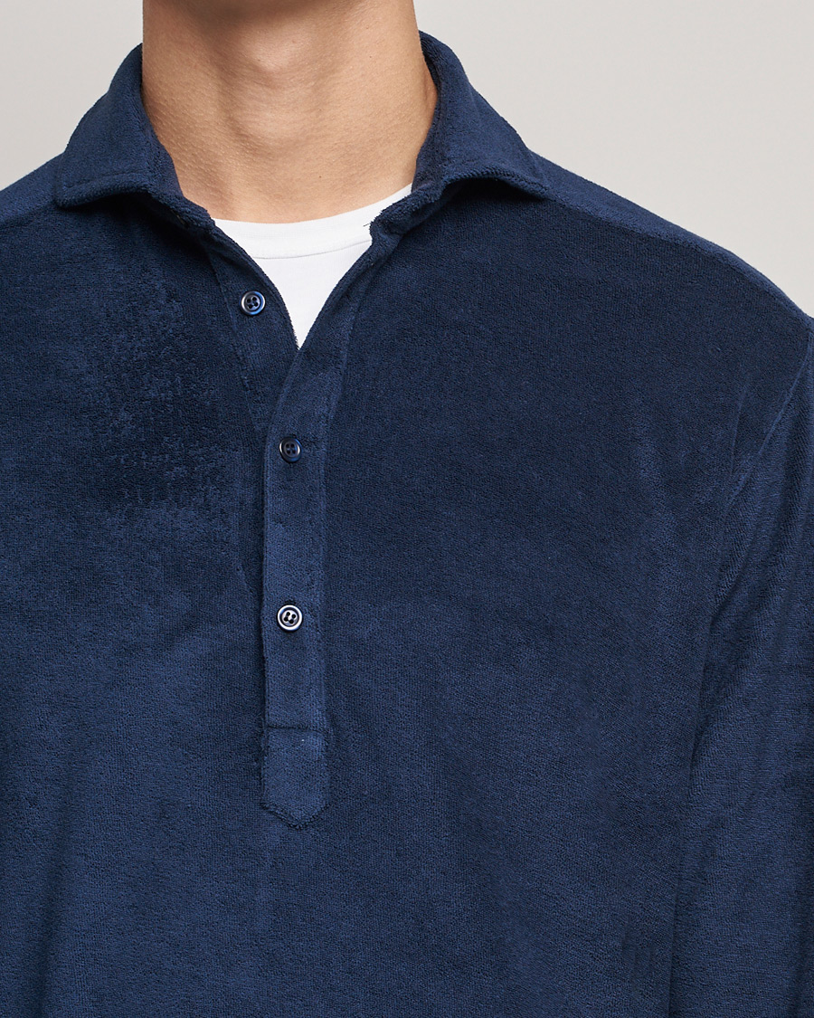 Homme | Chemises | The Resort Co | Terry Popover Shirt Navy