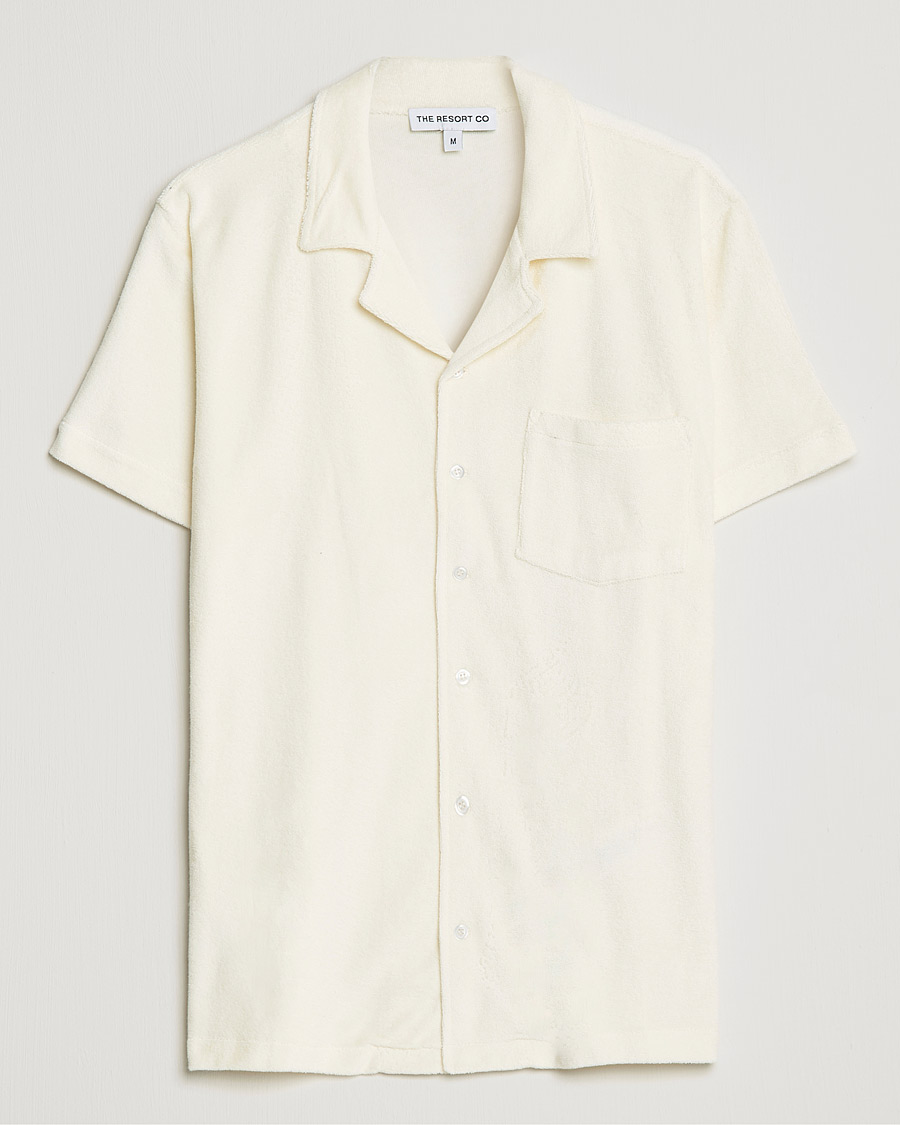 Homme | Chemises | The Resort Co | Short Sleeve Terry Resort Shirt White