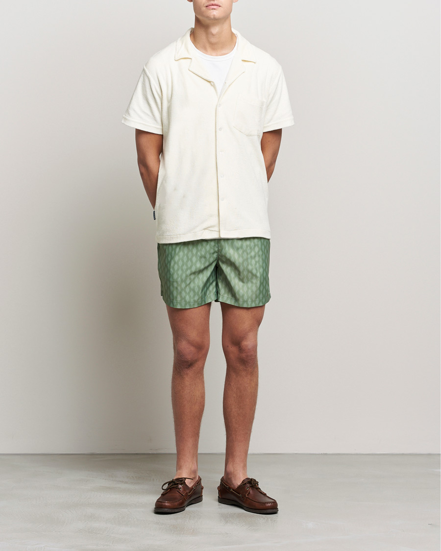 Homme | Chemises | The Resort Co | Short Sleeve Terry Resort Shirt White